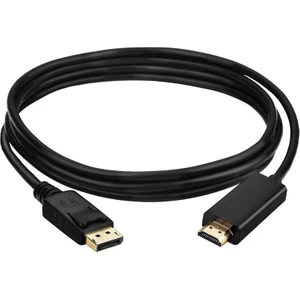 1843 1.8 Metre Displayport To HDMI Çevirici Dönüştürücü Adaptör Kablosu 24 Ayar Altın Kaplama Giriş Uçları Yüksek Kaliteli