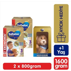 Gold 3 Devam Sütü +1 Yaş 800 gr x 2 Adet Ayıcık Hediyeli