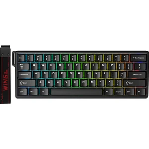 WIN60 He Manyetik Klavye Rapid Trigger Graywood Swtich 8000Hz Rgb Tkl Hot Swap Oyuncu Klavyesi Siyah