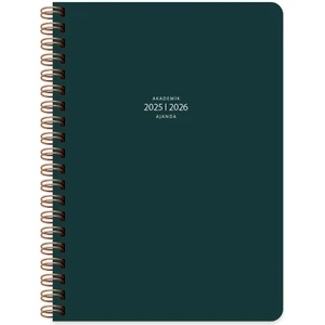Keskin 16*23 Spiralli Akademik Ajanda - Yeşil