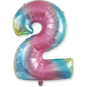 Folyo Balon Rakam 2 40 Inc Rengarenk