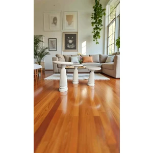 Simillo Home & Living Modern Beyaz Ahşap Sehpa Takımı – 3’lü Mantar Yan Sehpa Seti