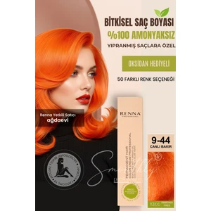 Amonyaksız Bitkisel Yıpranmış Saçlar İçin Saç Boyası 9-44 Canlı Bakır 60 ml