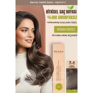 Amonyaksız Bitkisel Yıpranmış Saçlar İçin Saç Boyası 7-1 Küllü Kumral 60 ml