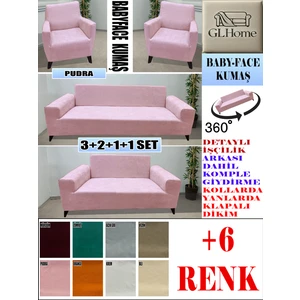 Baby Face Kumaş 3+2+1+1 Komple Giydirme Kanepe&çekyat, Bohem, Porto, Vb. Model Koltuk Kılıfı