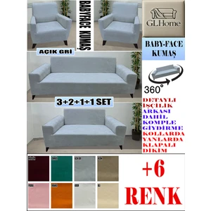 Baby Face Kumaş 3+2+1+1 Komple Giydirme Kanepe&çekyat, Bohem, Porto, Vb. Model Koltuk Kılıfı