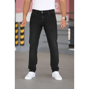 Erkek Antrasit Renk Regular Fit Rahat Kesim Esnek Likralı Denim Jeans Kot Pantolon