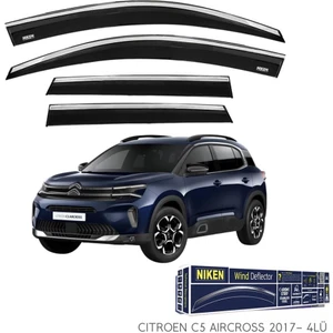 Citroen C5 Aircross Niken Kromlu Cam Rüzgarlığı 4lü Set 2017 ve Üstü