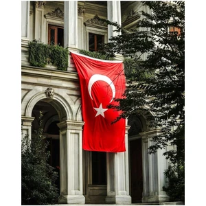 1 ADET Türk Bayrağı 300x450cm Raşel –120 G/m²|dijital Baskı,Dış Mekan,Rüzgara Dayanıklı