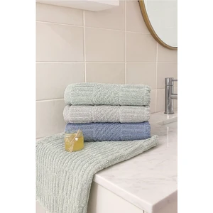 Atlas 3’lü El ve Yüz Havlu Seti – 50X90 cm %100 Pamuk, Yumuşak Dokulu, Örgü Desen.