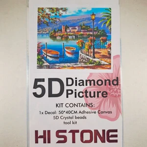 5d Elmas Taş Işleme Kiti 40X50 cm Porto Gölü Desen