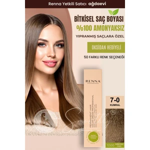 Amonyaksız Bitkisel Yıpranmış Saçlar İçin Saç Boyası 7-0 Kumral 60 ml