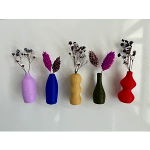 Miniflora - 5'li Magnetli Mini Vazo - Mix v1