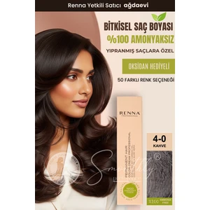 Amonyaksız Bitkisel Yıpranmış Saçlar İçin Saç Boyası 4-0 Kahve 60 ml