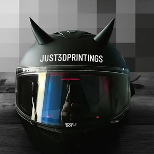 Siyah Kask Üstü Boynuz Aksesuarı – 2’li Set