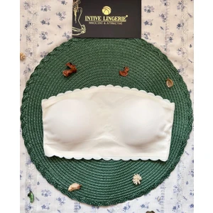 Hazel Silikonlu Askısız Balensiz Lazer Kesim Dikişsiz Çıkarılabilir Padli Ithal Straplez Sütyen