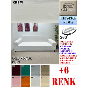 Baby Face Kumaş 3 Lü Komple Giydirme Kanepe & Çekyat, Bohem, Porto, Vb. Model Koltuk Kılıfı