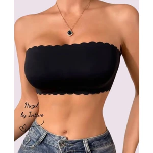 Hazel Silikonlu Askısız Balensiz Lazer Kesim Dikişsiz Çıkarılabilir Padli Ithal Straplez Sütyen