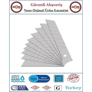 Maket Bıçağı Yedek Ağzı - Büyük Maket Yedek Ucu - 10 Adet