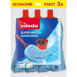 Mop Yedeği - Dayanıklı ve Emici Mikro Delikli Kumaş, 3'lü Paket