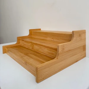 Yeni Nesil Evim Üç Katlı Bambu Ahşap Baharatlık Standı Düzenleyici Organizer