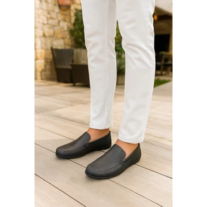 GE0186 Hakiki Deri Esnek Yumuşak Deri Comfort Tokasız Erkek Loafer Babet Ayakkabı