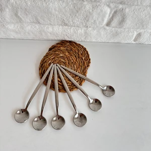 Yeni Nesil Evim 6'lı Gümüş Paslanmaz Çelik (18/10) Uzun Ince Çay Latte Kaşığı