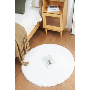 Post Daıre Kar Beyaz Yumuşak Havlı Kaymaz Tabanlı ve Yıkanabilir Peluş Halı Antre Banyo Tuvalet Dekoratif Halı