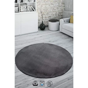 Post Daıre Antrasit Yumuşak Havlı Kaymaz Tabanlı ve Yıkanabilir Peluş Halı Antre Banyo Tuvalet Dekoratif Halı