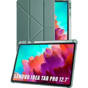 Lenovo Idea Tab Pro 12.7” TB373FU Uyumlu Tri Folding Kalem Bölmeli Uyku Modlu Akıllı Kılıf