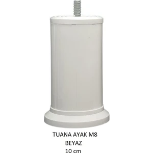 Tuana Ayak 10 cm Cıvatalı M8 Beyaz