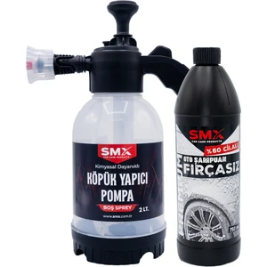 Premium %60 Cilalı Fırçasız Oto Şampuanı 750 ml ve Köpük Yapıcı Kimyasal Dayanımlı Basınçlı Pompa 2 Litre