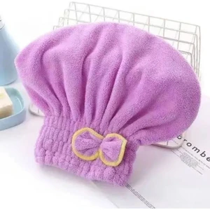 Microfiber Lastikli Saç Kurulama Bonesi