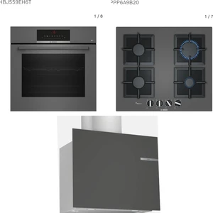 (HBJ559EH6T - PPP6A9B20O - DWF65AJ70T) ANTRASİT EXCLUSİVE ITHAL ANKASTRE SET 165