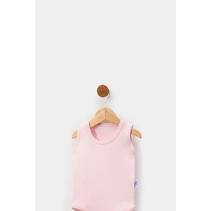 %100 Organik Pamuk 3'lü Bebek Atlet Body Zıbın Mavi,pembe