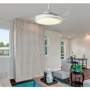 Tavan Vantilatörü Aydınlatmalı Gizli Kanat Pervaneli Kumandalı Açılır-Kapanır Kanat 3 Işık