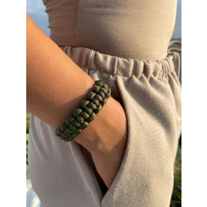 Haki Yeşili Paracord Bileklik 16 cm