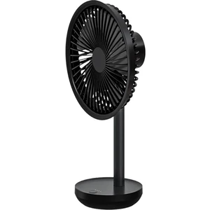 Vh Vantilatör USB Şarj Masaüstü Şarjlı Otomatik Döner Başlıklı Vantilatör Elektrik Fan Siyah