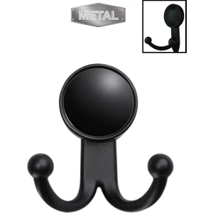 Metal Boncuk Askı Siyah Duvar Tipi – Tekli