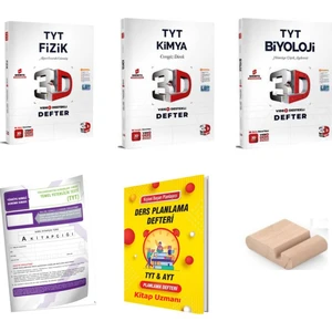 3D Tyt Fizik Kimya Biyoloji Sayısal Video Destekli Defter Yks 2026 Planlama Defteri+ Tutucu+Deneme