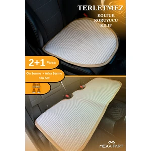 Meka Part Terletmez Koltuk Koruyucu Kılıf 3 Parça Serme Universal