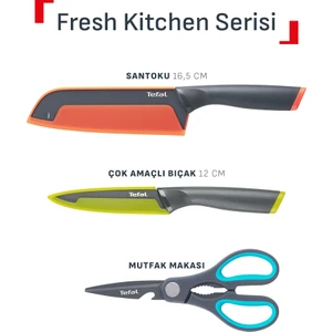 Fresh Kitchen 3`lü Çok Amaçlı Bıçak ve Makas Seti