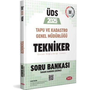 Data 2025 Tapu ve Kadastro Genel Müdürlüğü Uds Tekniker Soru Bankası Karekod Çözümlü Data Yayınları