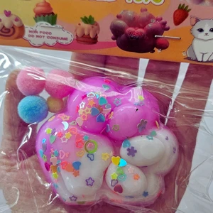 Cocoloco Home Işıklı Kedi Patisi Squishy-Sukuşi Yumuşak Jel Duyusal Oyuncak 1 Adet Mor