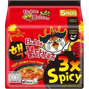 Buldak 3x Acılı Tavuk Aromalı Ramen 5'li Paket