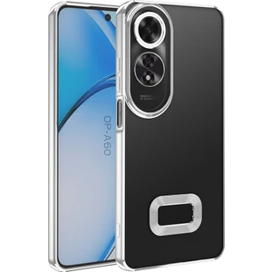 Oppo A60 Kılıf Kamera Korumalı Logo Gösteren Şeffaf Kapak