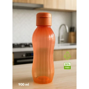 Su Şişesi Sızdırmaz Kapak Okul Matarası Bpa Free Suluk Orta Boy Kokusuz Matara Turuncu 900 ml