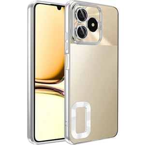 Realme C53 4g Kılıf Kamera Korumalı Logo Gösteren Şeffaf Kapak