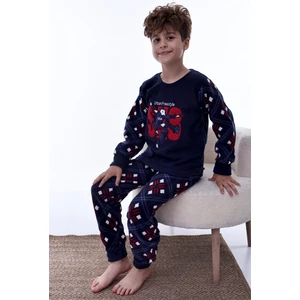 Yeni Sezon Sonbahar/kış Erkek Çocuk Skate 8 Desenli Polar Pijama Takımı 4536