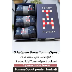 3 Adet Kutulu Likralı Kemerli Boxer Külot